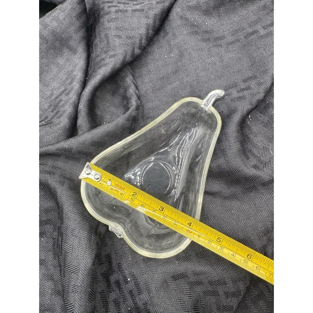 Clear Glass Pear Shaped Trinket Tray